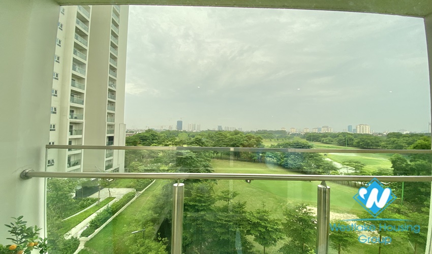 Scandinavian style golf course view 2 bedrooms apartment for rent in Ciputra, Hanoi